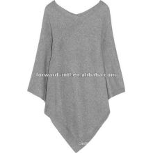 100% cashmere women's sweater, crew neck long style